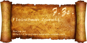 Fleischman Zsanett névjegykártya