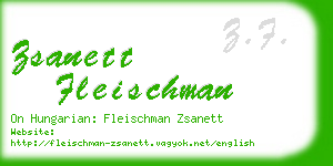 zsanett fleischman business card